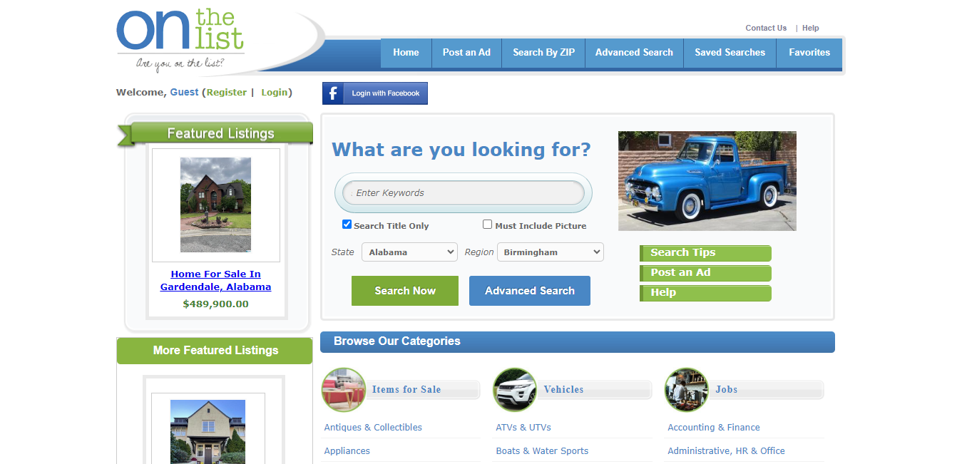 Classifieds Website